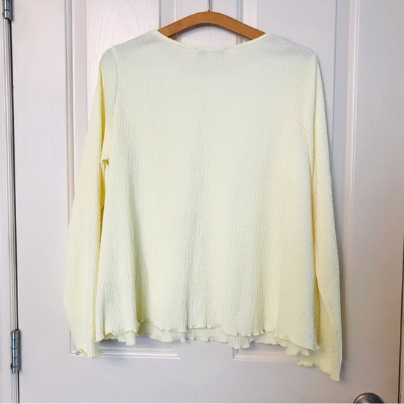 Sympli Women's Light Yellow Long Sleeve Top Size 12 NWOT - Picture 2 of 10